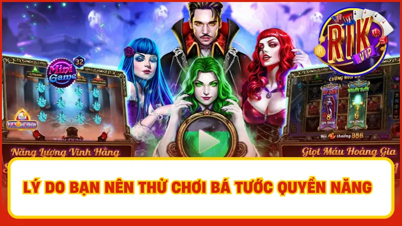 Giao diện sống động, đẹp mắt của slot game bá tước quyền năng Rikvip