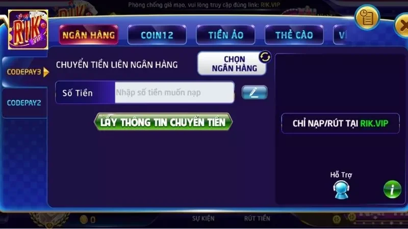 Câu hỏi thường gặp về mức phí khi giao dịch nạp, rút tiền tại Rikvip